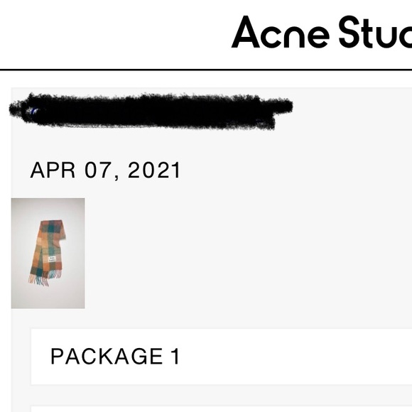 ACNE STUDIOS VALLY CHECK SCARF - Picture 4 of 4